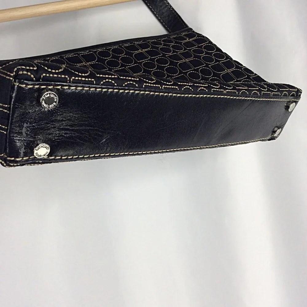 Kate Spade New‎ York Quilted Shoulder Bag Purse Black Pink Suede Lining